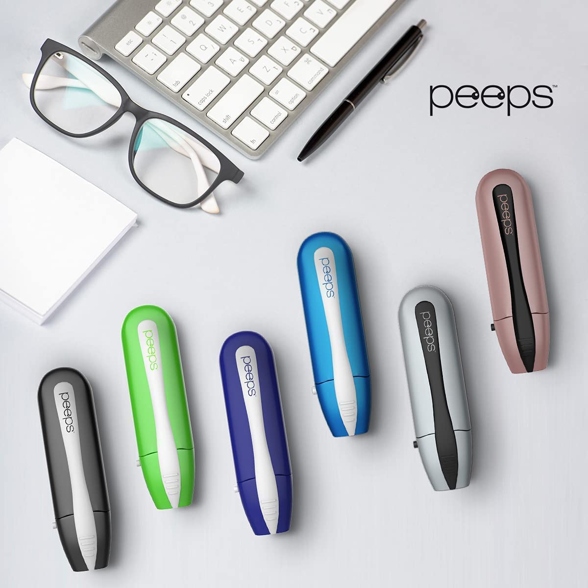 Travel-size Peeps Glasses Cleaner (injected black) for on-the-go cleaning