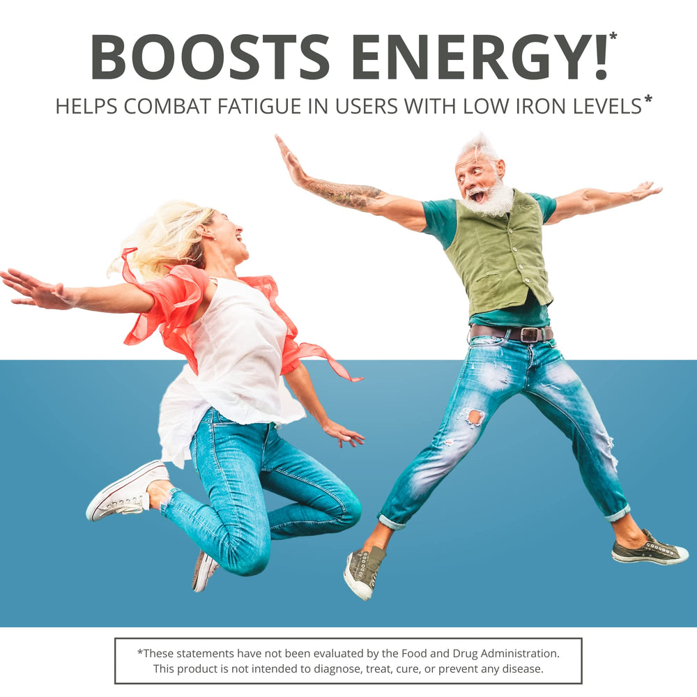 Close-up of carbonyl iron 65 mg tablet with vitamin C