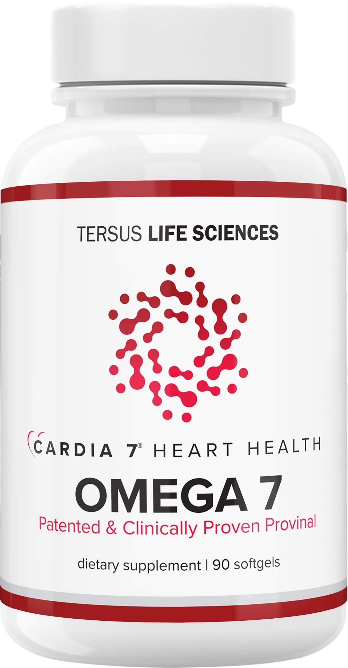 Cardia 7 Omega-7 soft gels bottle with Provinal purified omega-7