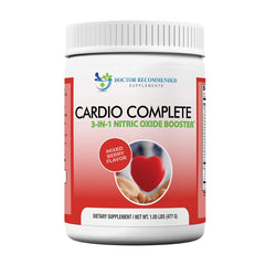 Cardio Complete bottle label for heart health nitric oxide booster