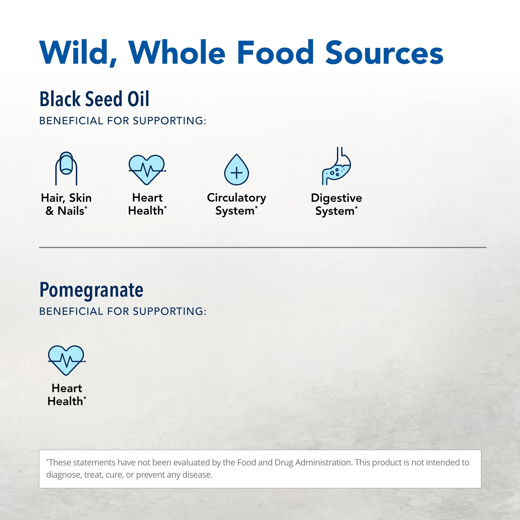 Triple-action formula ingredients collage