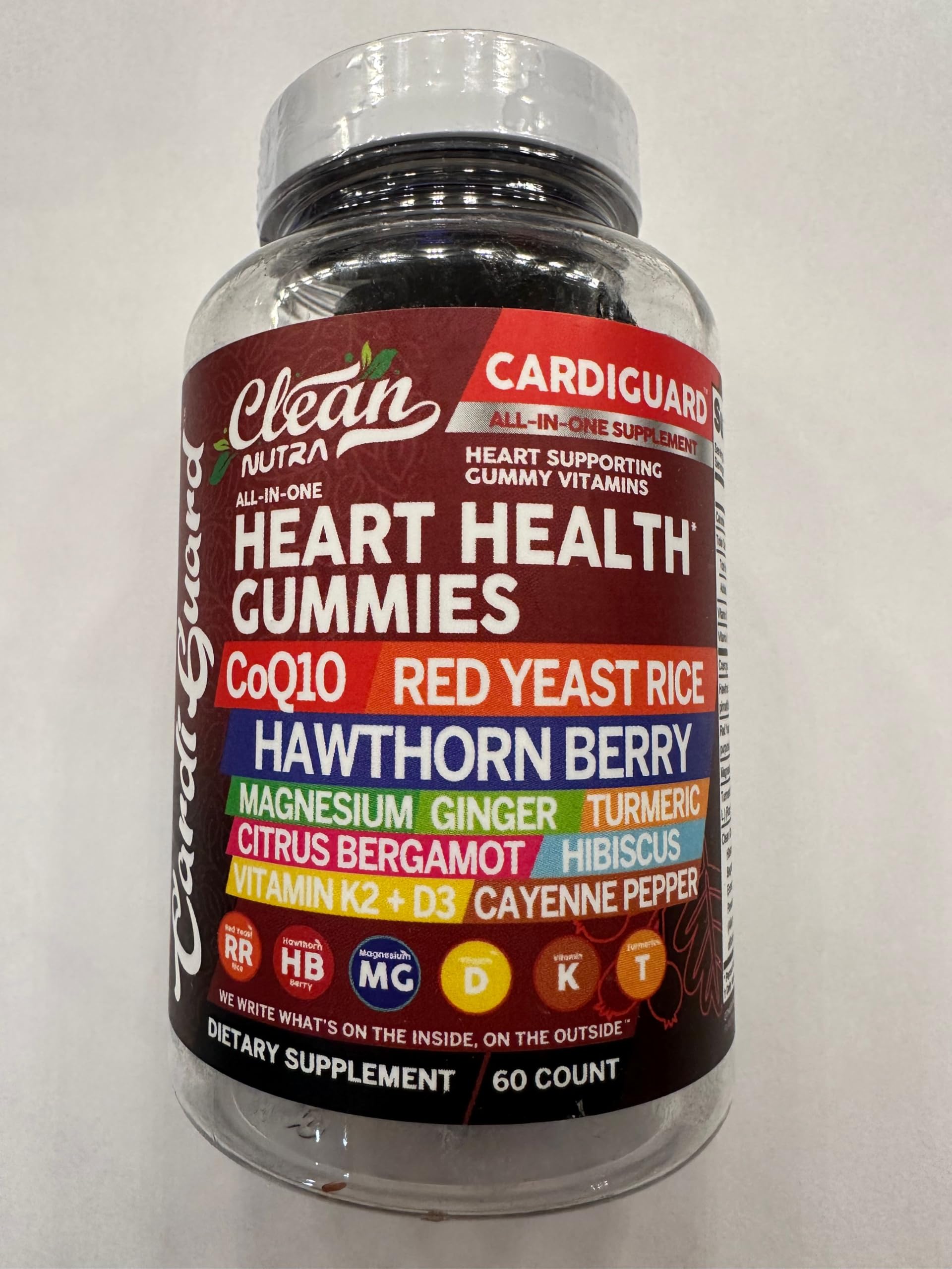 Hawthorn berry, ginger and turmeric ingredients against gummies backdrop