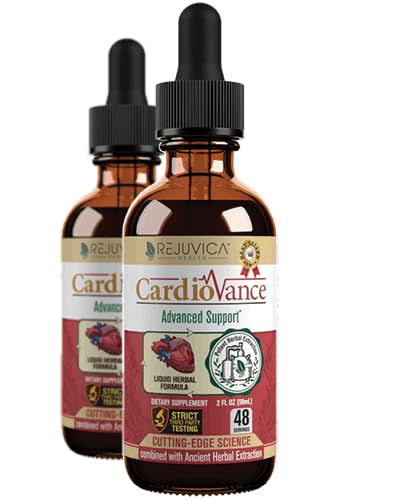 CardioVance liquid heart support bottle with dropper
