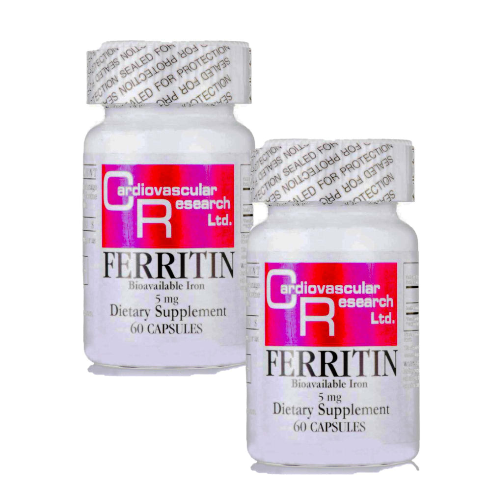 Cardiovascular Research Ferritin bottle label