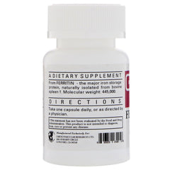 Non-GMO iron supplement ferritin capsules