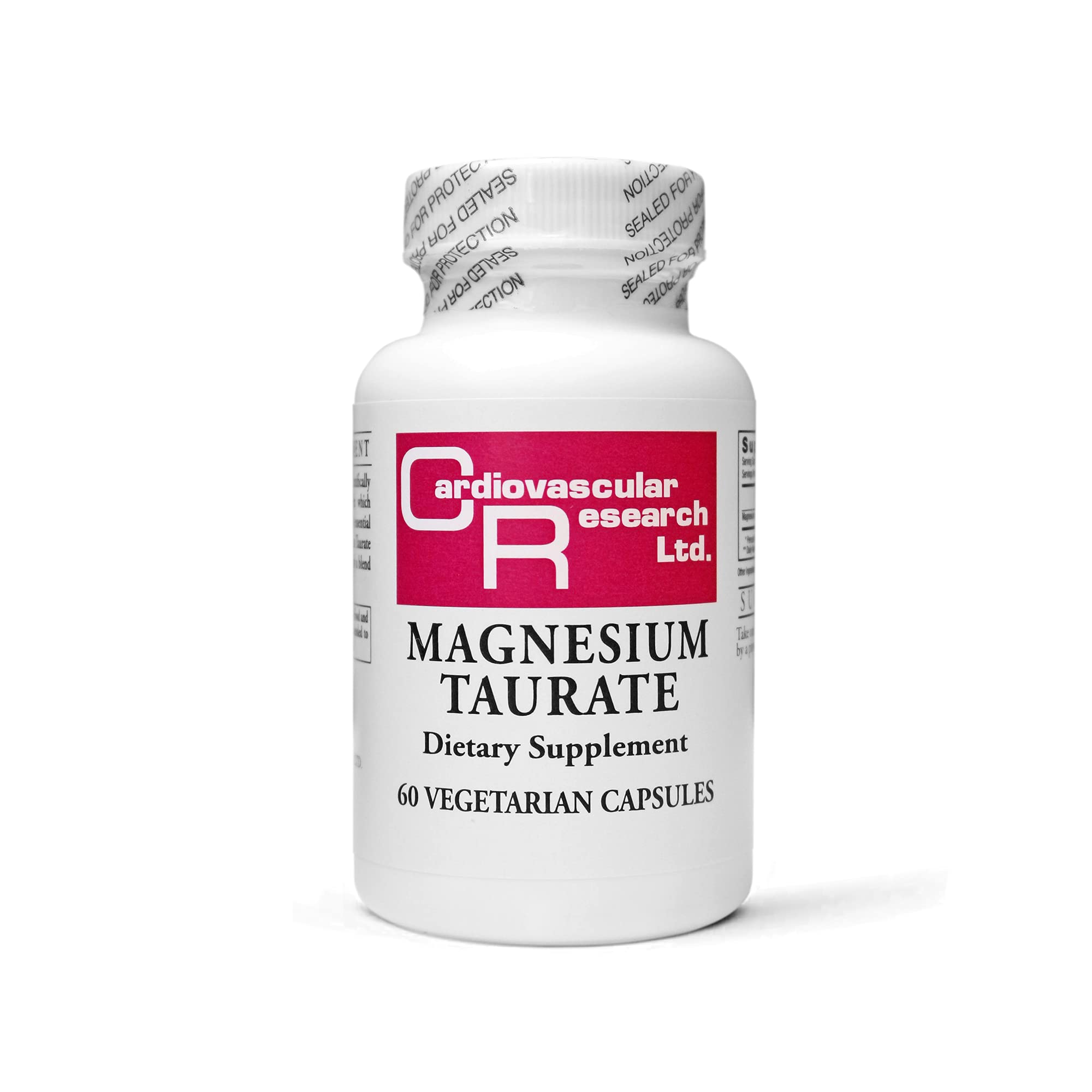 Cardiovascular Research Magnesium Taurate 125 mg – 60 Capsules – Creamy White bottle