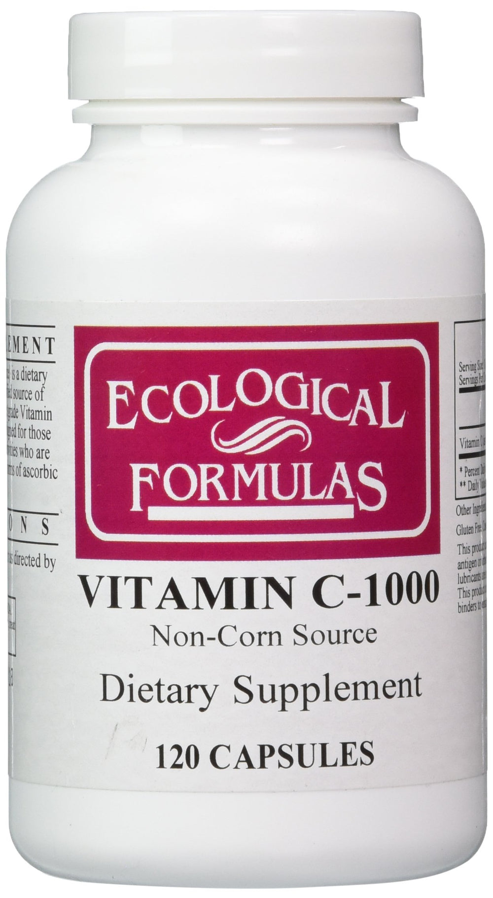 Bottle of Cardiovascular Research Vitamin C-1000 capsules, 120 count