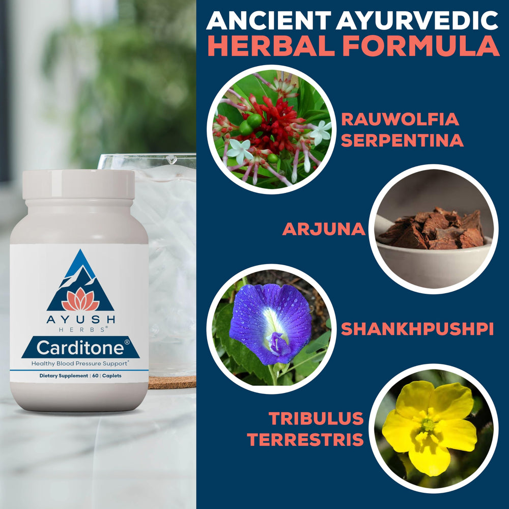 Herbs Rauwolfia and Arjuna highlighted for Carditone formula