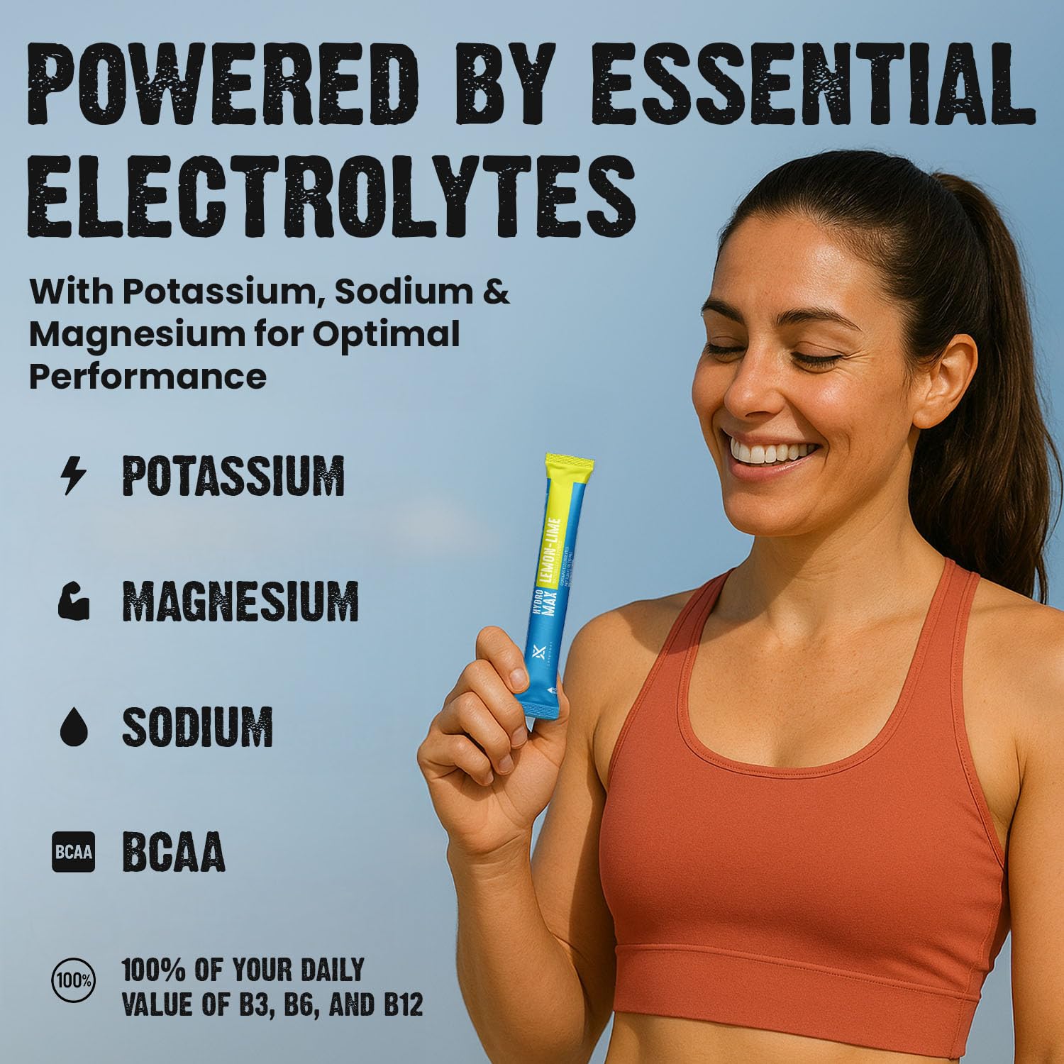 CardoMax Hydromax Lemon Lime packet dissolving in water for fast hydration.