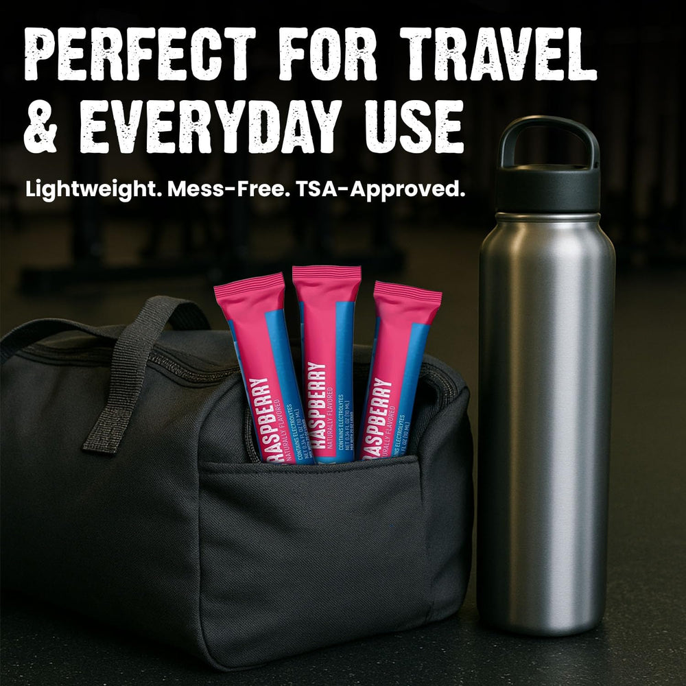 CardoMax Hydromax raspberry glass with dissolving stick for flavorful hydration.