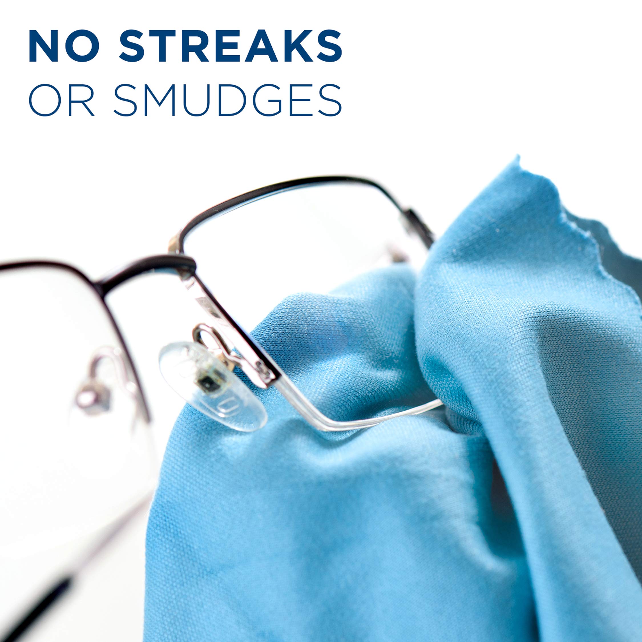 Six premium microfiber cloths with cleaning wipes arranged