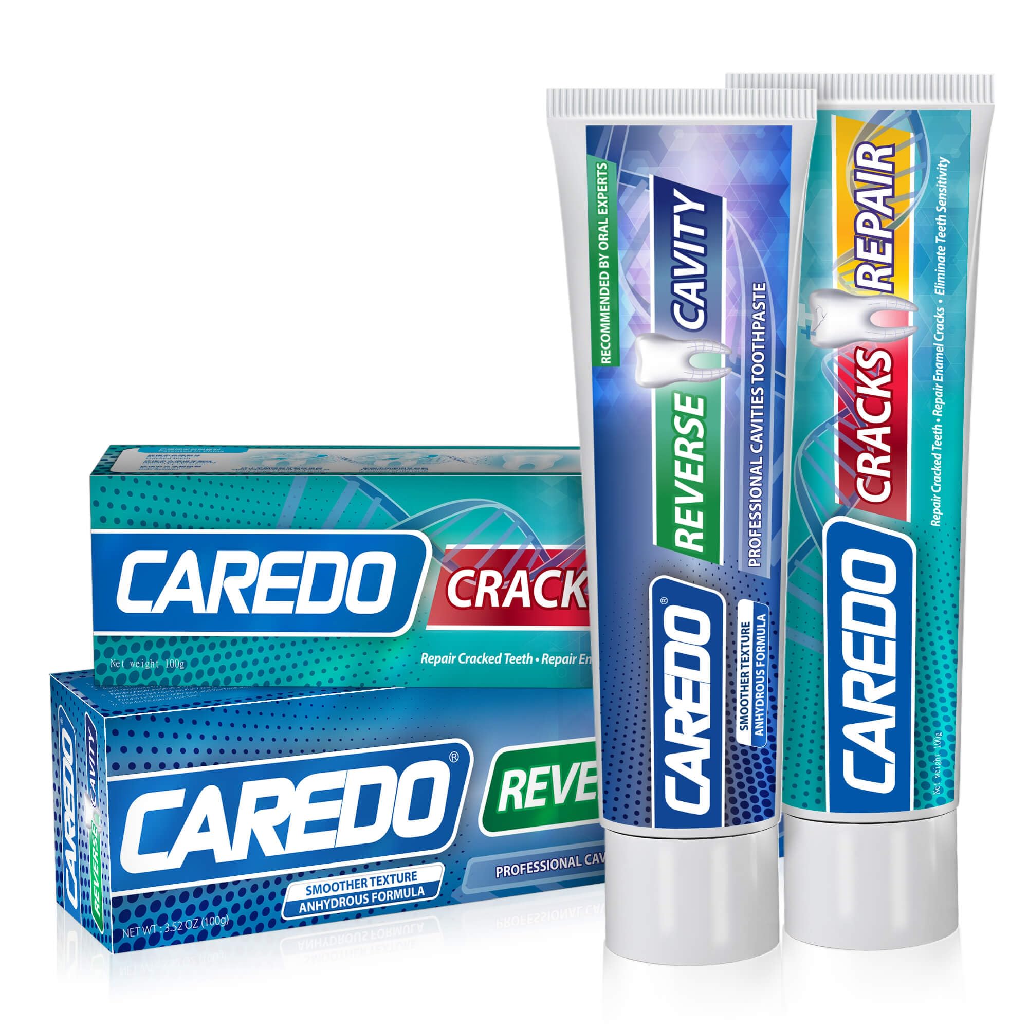 CAREDO Cavity Repair & Cracked Teeth Repair Toothpaste Set main product image