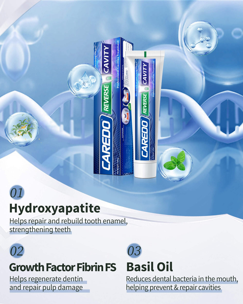 Gum repair toothpaste tube for receding gums