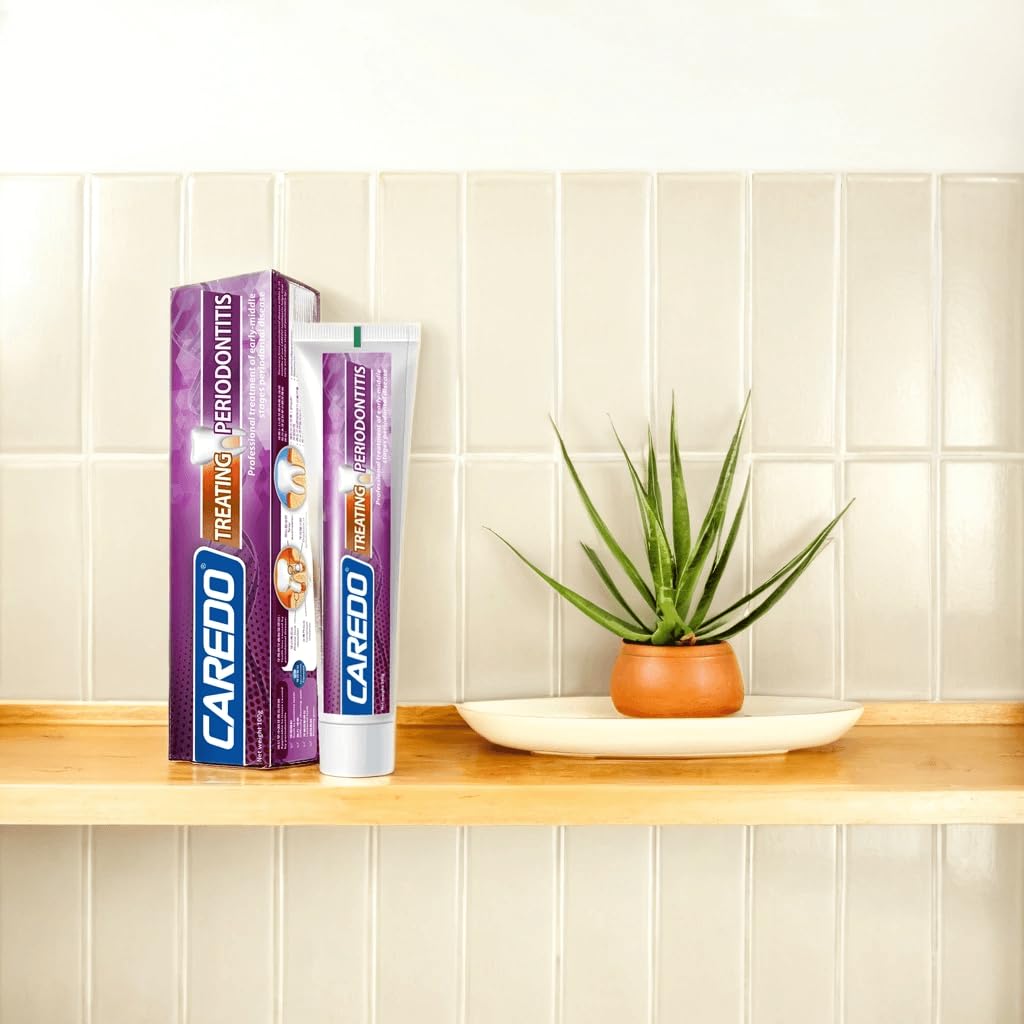Two CAREDO toothpaste tubes side by side