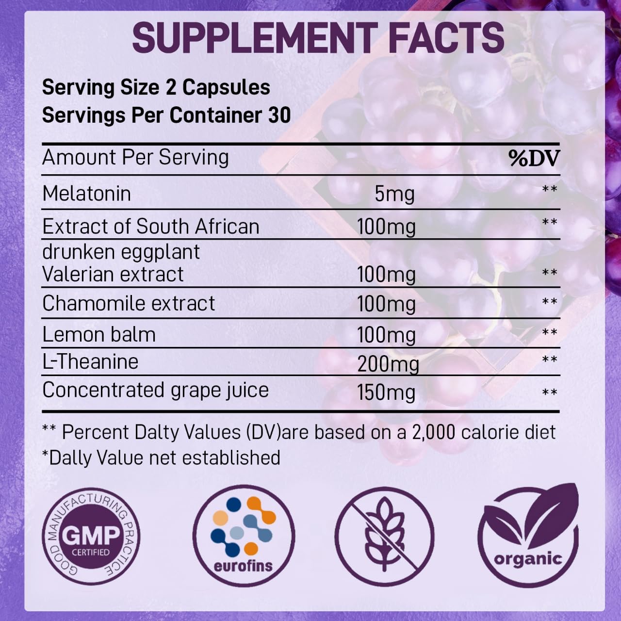 Close-up of melatonin gummies showing 5mg label