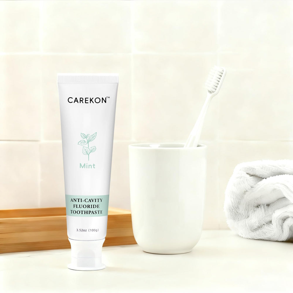Travel-size CAREKON toothpaste 2 x 3.52 oz packaging