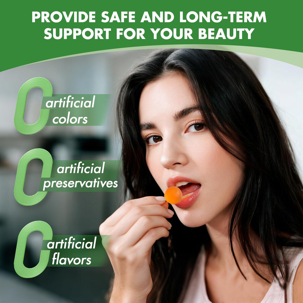 Serving suggestion for Careleaf Biotin Gummies with water