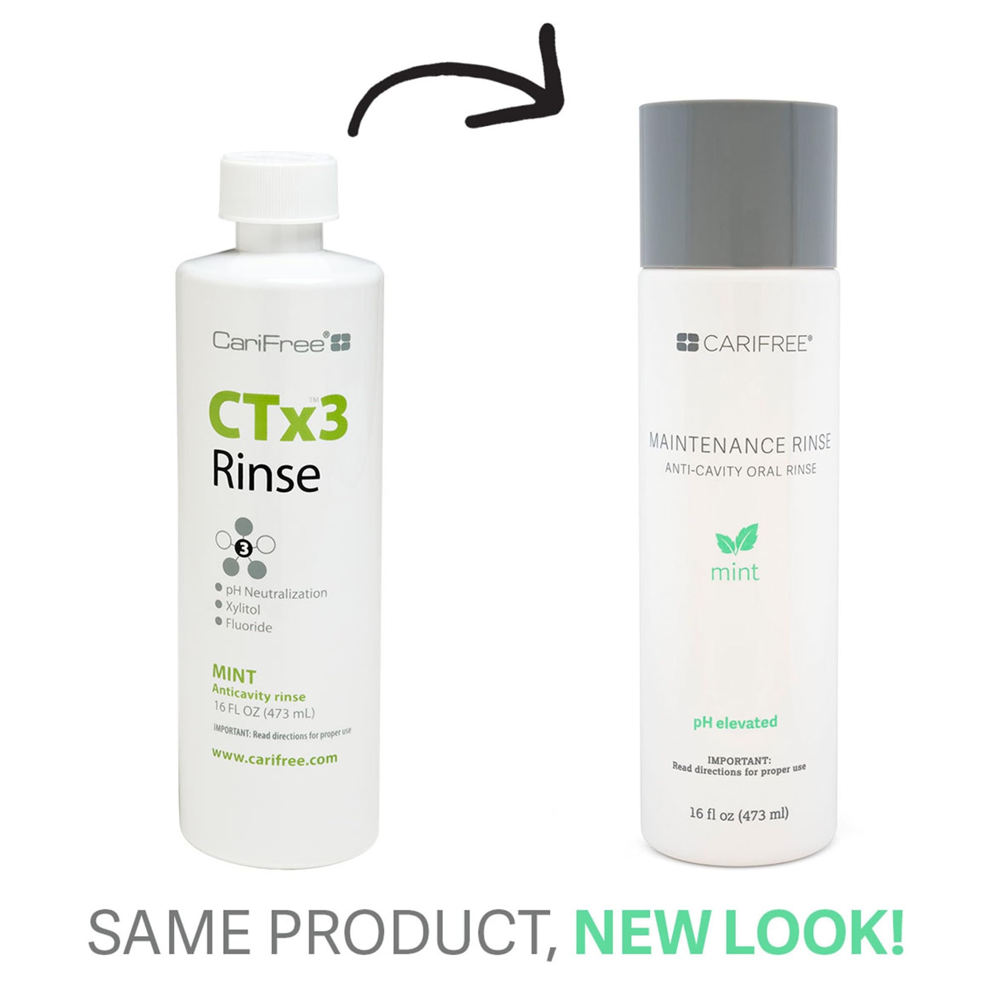 CariFree Maintenance Rinse packaging and bottle