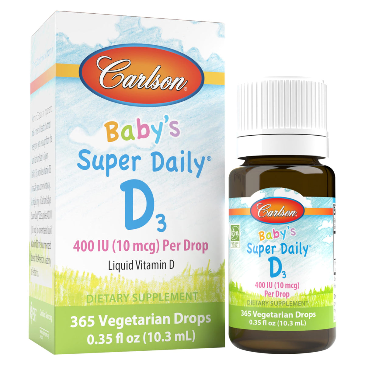 Carlson Baby's Super Daily D3 bottle and label