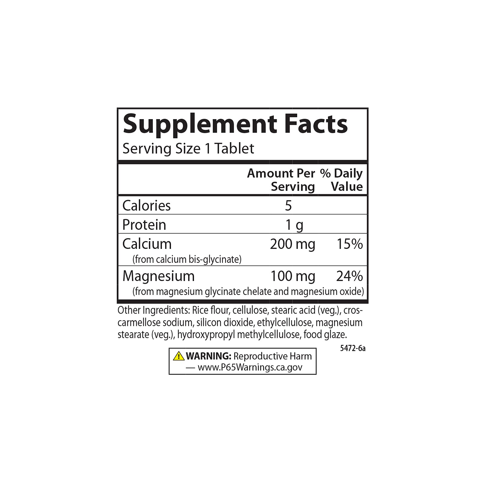Carlson Chelated Cal-Mag pouring tablets demonstrates simple daily dosing.