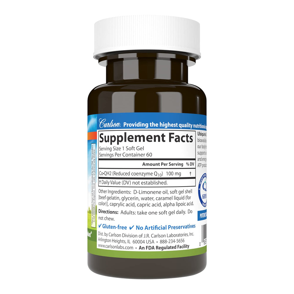 Close-up of ubiquinol Co-QH2 active antioxidant form
