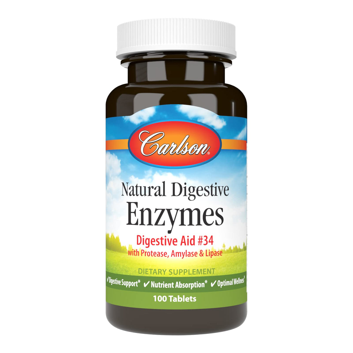 Carlson Natural Digestive Enzymes 34 bottle