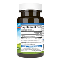 Carlson E-Gems Vitamin E soft gels bottle side view