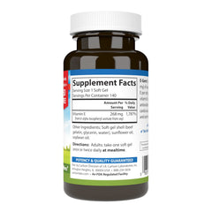 Close-up of a single E-Gems Vitamin E soft gel capsule