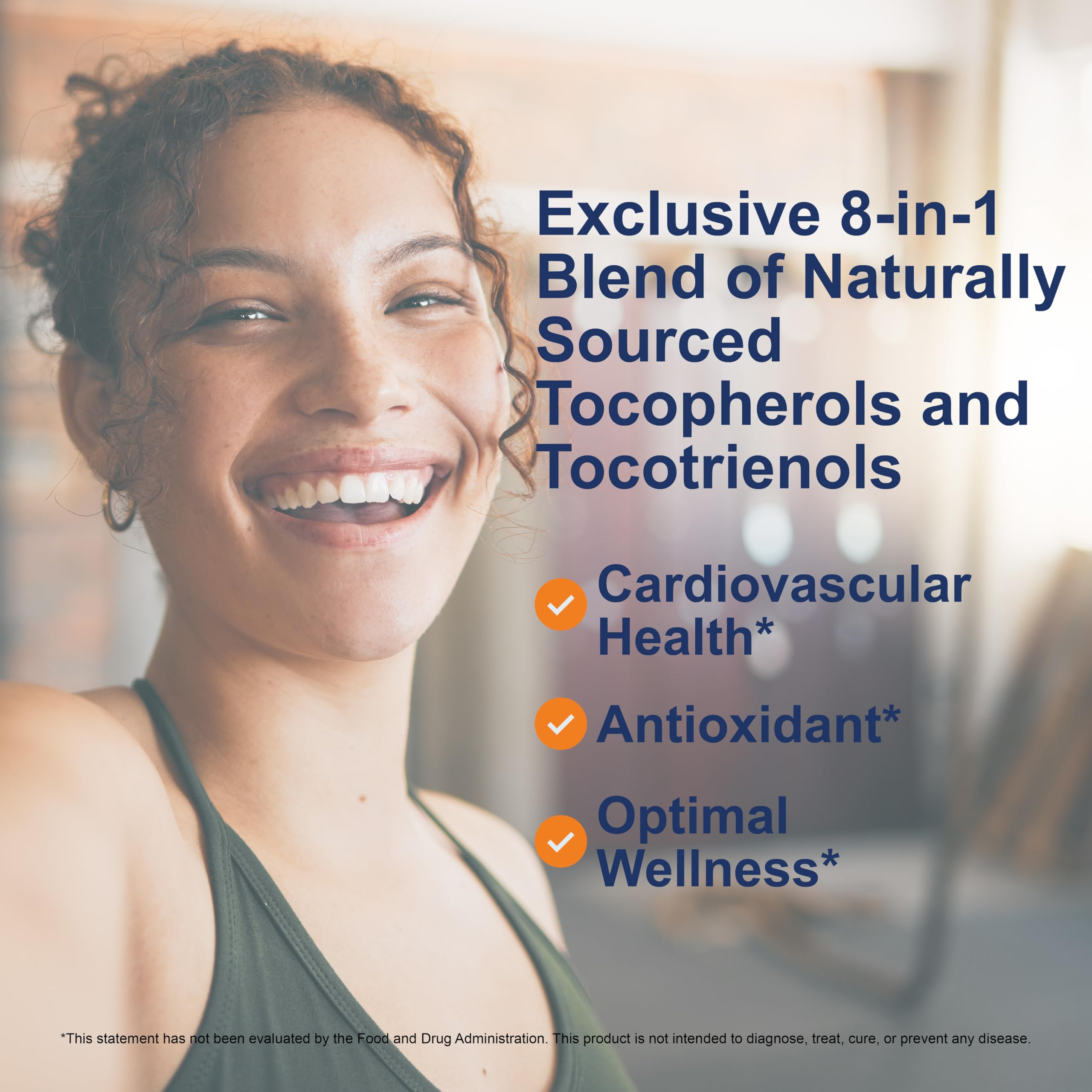 Carlson E-Gems Elite label detail showing tocopherols and tocotrienols blend.