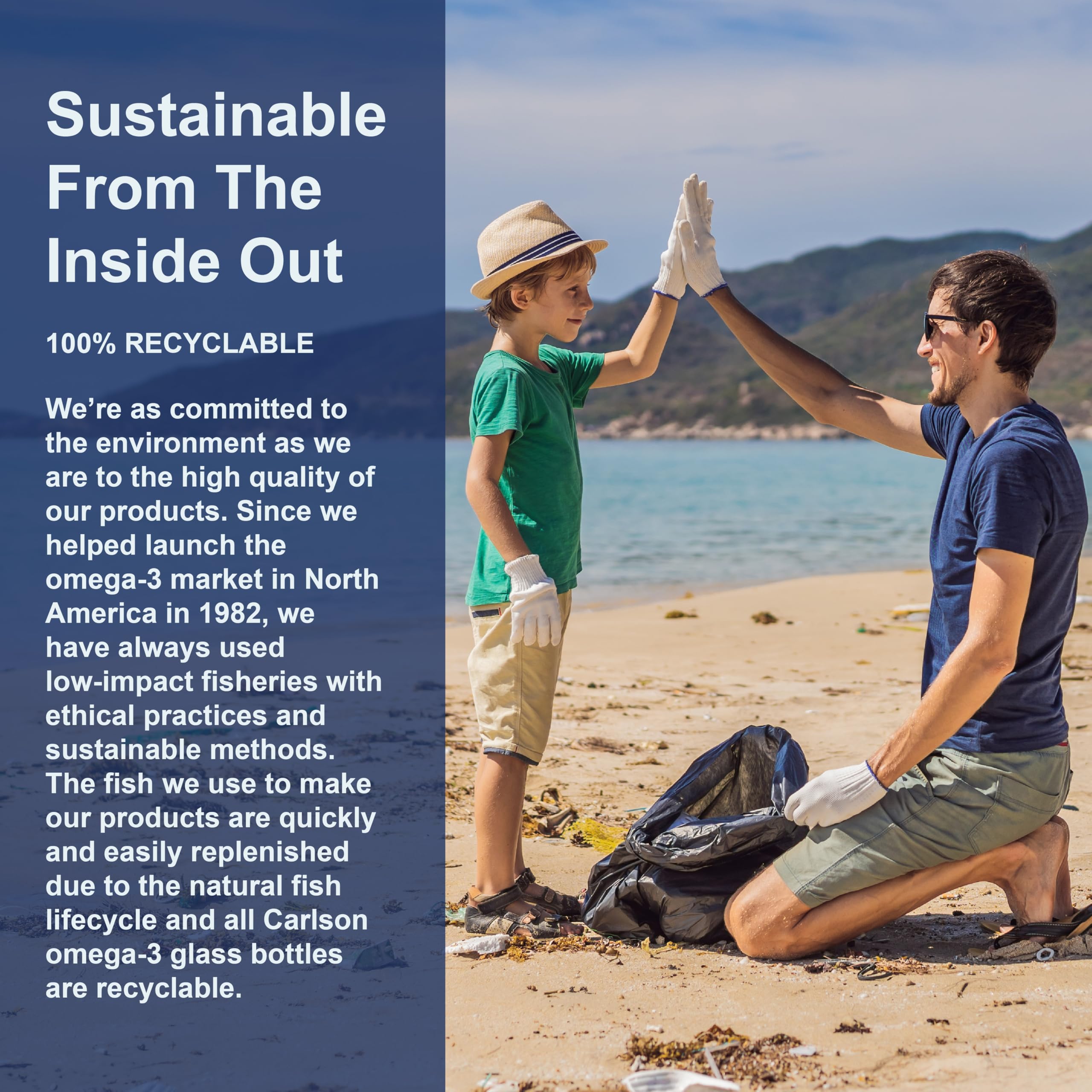 Orange-flavored Carlson Elite DHA 2270 mg bottle on white background