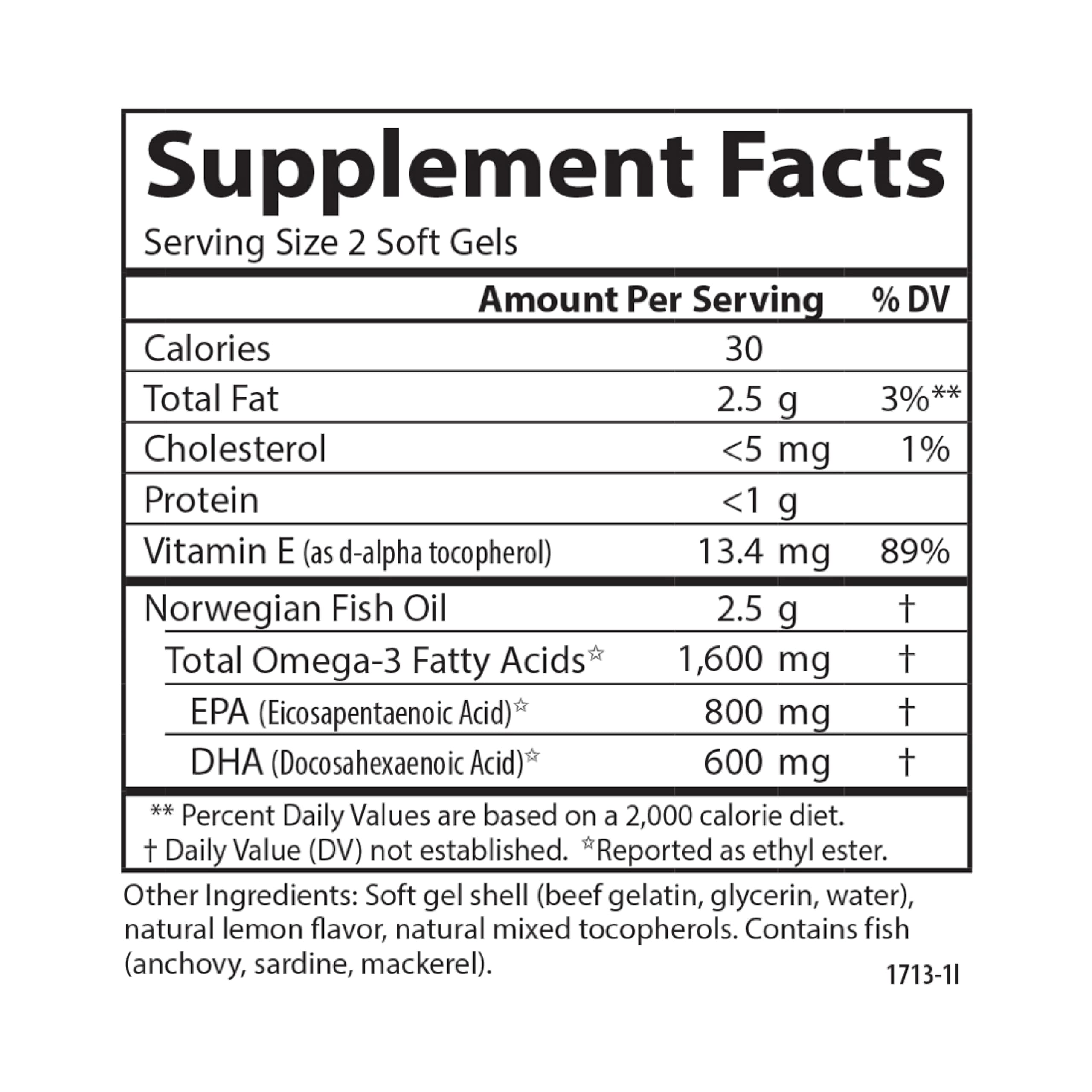 EPA & DHA omega-3 infographic on packaging