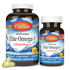 Carlson Labs Elite Omega-3 1600 mg Lemon Flavor bottle