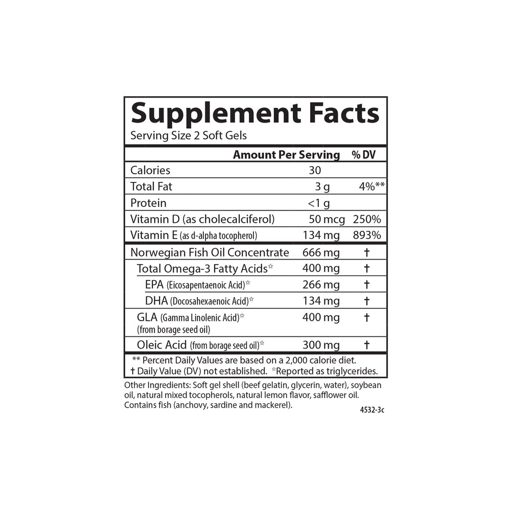 Carlson Inflammation Balance sustainability badge image emphasizing responsibly sourced fish oil