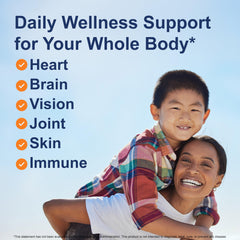 Sustainably sourced fish oil packaging and lemon flavor