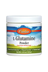 Carlson L-Glutamine powder 100 g jar label