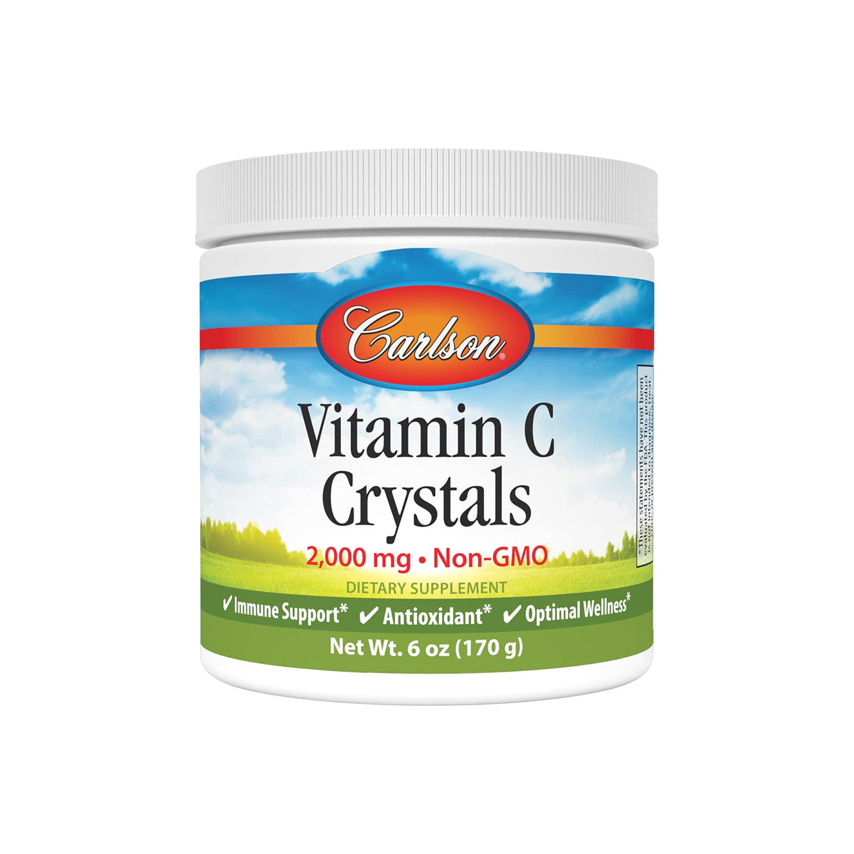 Carlson Labs Vitamin C Crystals bottle label