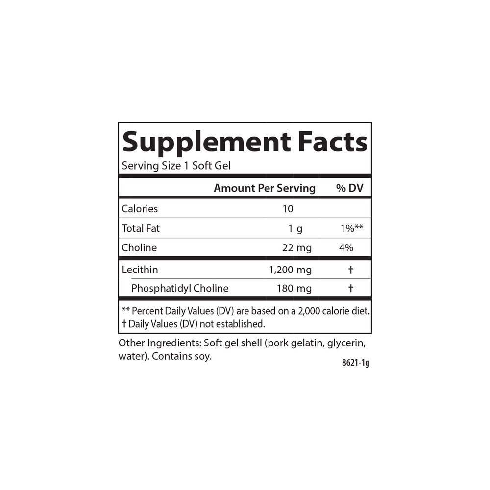 Ingredients highlighting choline, inositol, and phospholipids