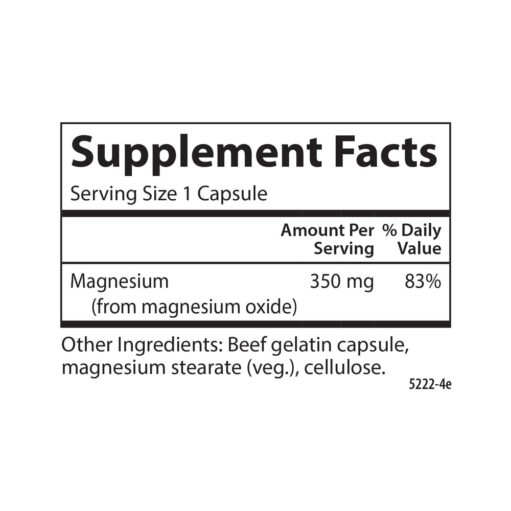 Carlson magnesium capsules closeup – easy-to-swallow capsules for daily wellness.