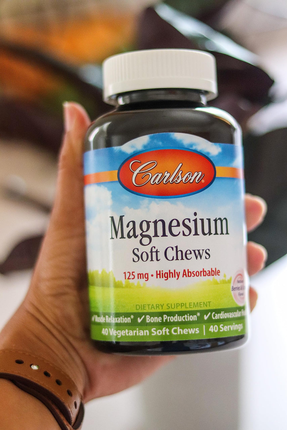 Vegetarian-friendly magnesium citrate soft chew