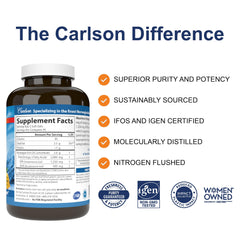 Close-up of bottle label showing 2000 mg omega-3 and lemon flavor