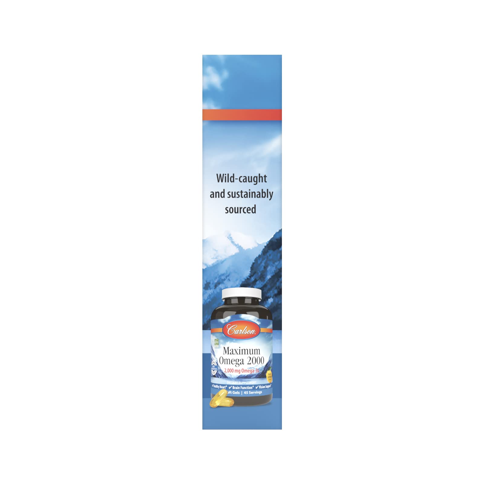 Carlson Maximum Omega 2000 wild-caught Norwegian fish source indicates sustainable sourcing