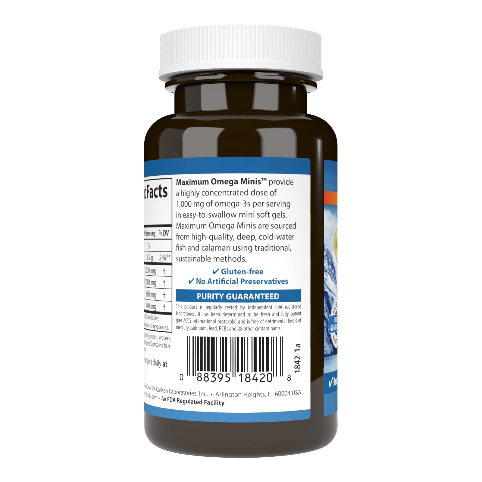 Graphic showing heart and brain support from omega-3s