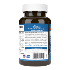 Carlson Omega-3 Gems bottle pour suggests simple daily dosage.