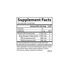 Illustration showing 1000 mg omega-3 per serving in Carlson Omega Minis