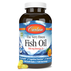 Carlson The Very Finest Fish Oil orange softgels bottle