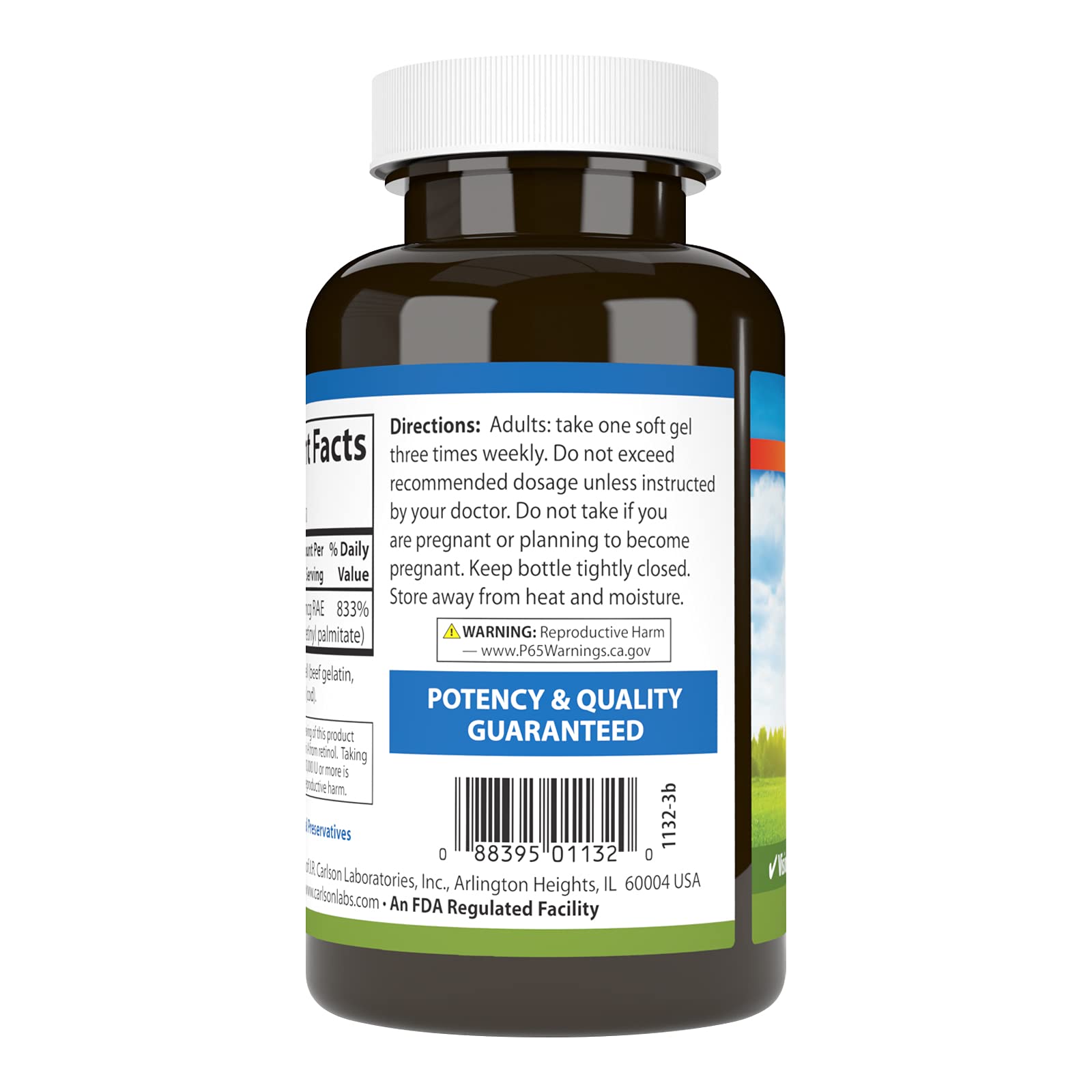 Softgels of Carlson Vitamin A 25,000 IU