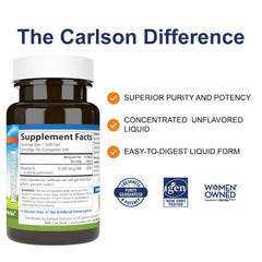 Front label of Carlson Vitamin A Palmitate bottle