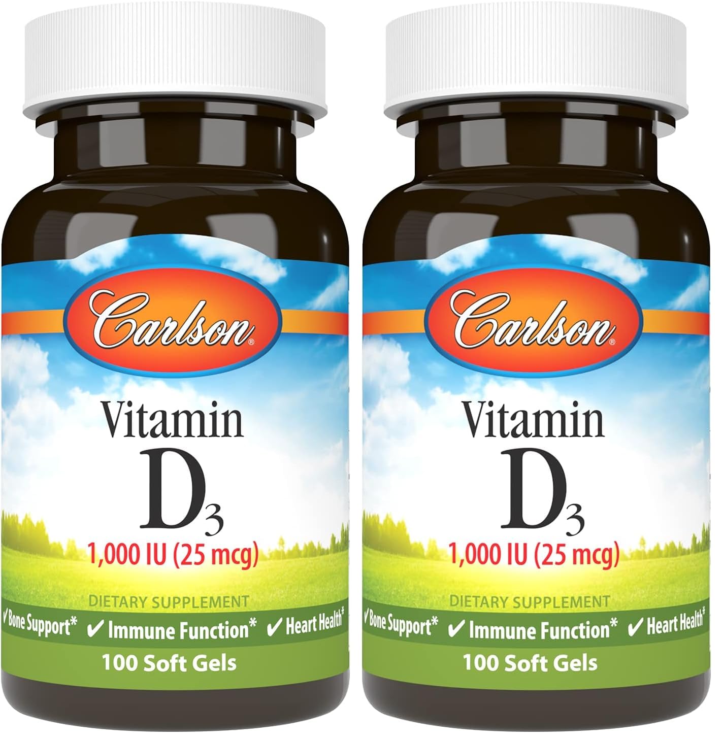 Carlson Vitamin D3 bottle front view