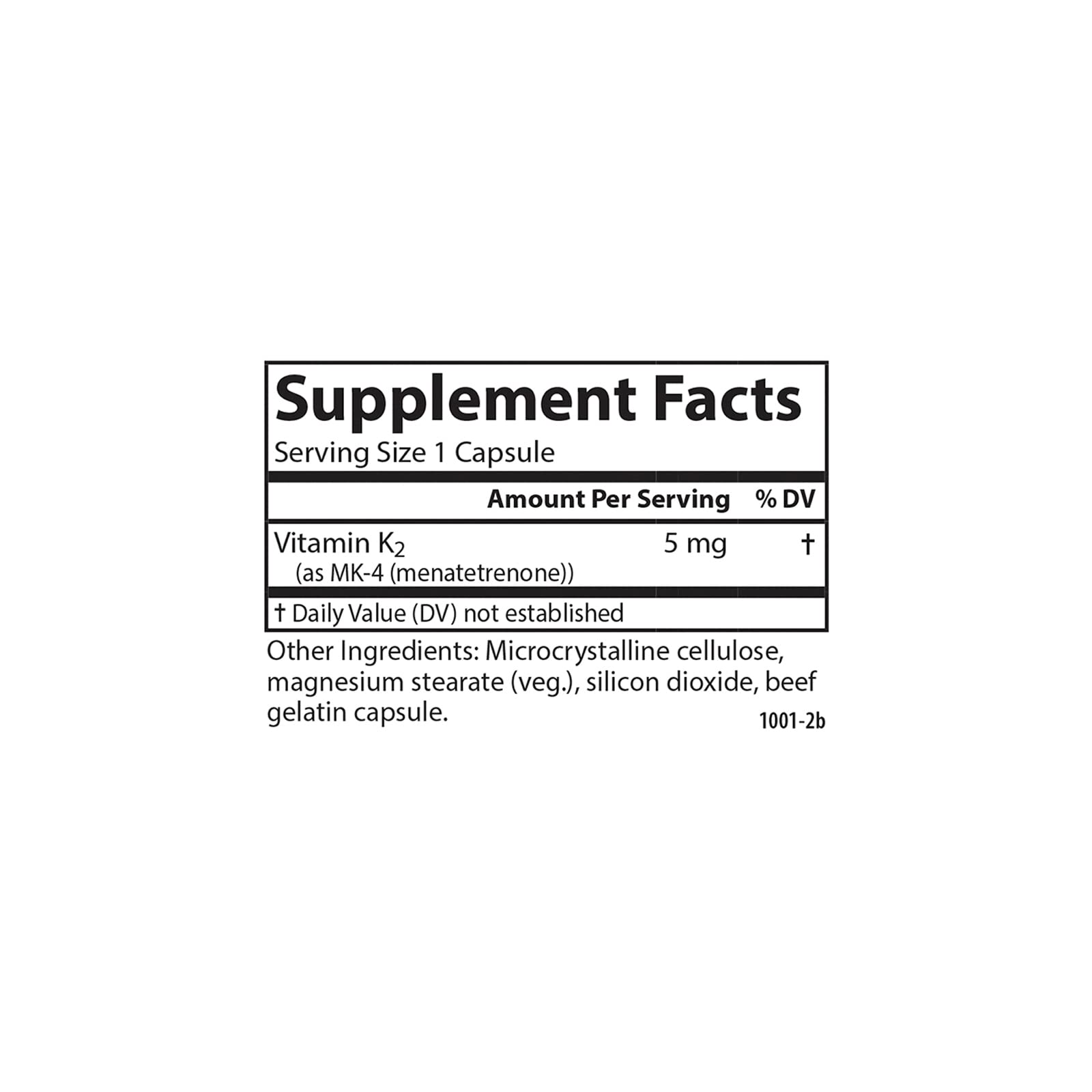 Vitamin K2 MK-4 supplement capsules inside bottle