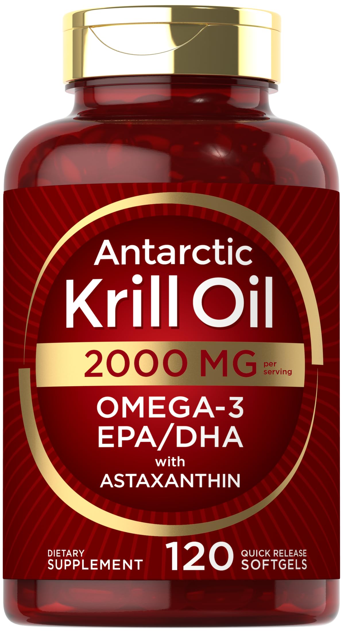 Bottle of Carlyle Antarctic Krill Oil 2000 mg - 120 softgels